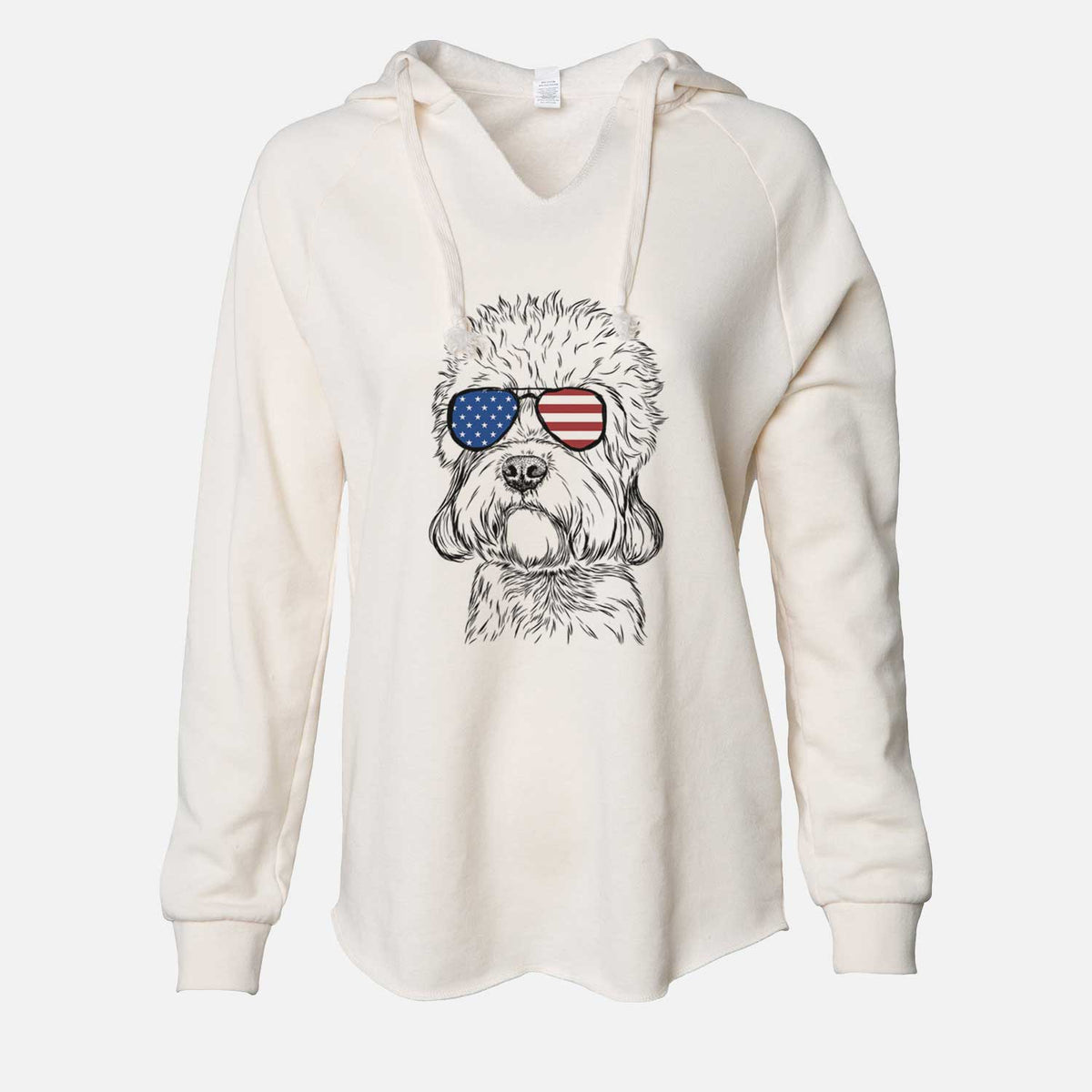 USA Sir Walter the Dandie Dinmont Terrier - Cali Wave Hooded Sweatshirt