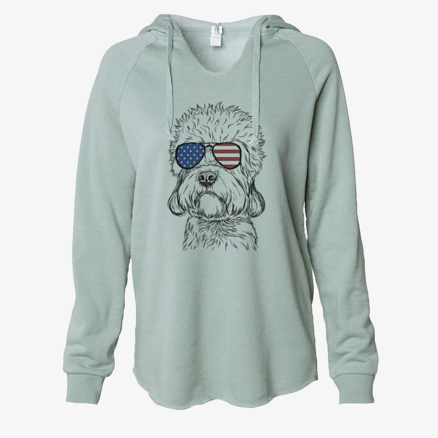 USA Sir Walter the Dandie Dinmont Terrier - Cali Wave Hooded Sweatshirt