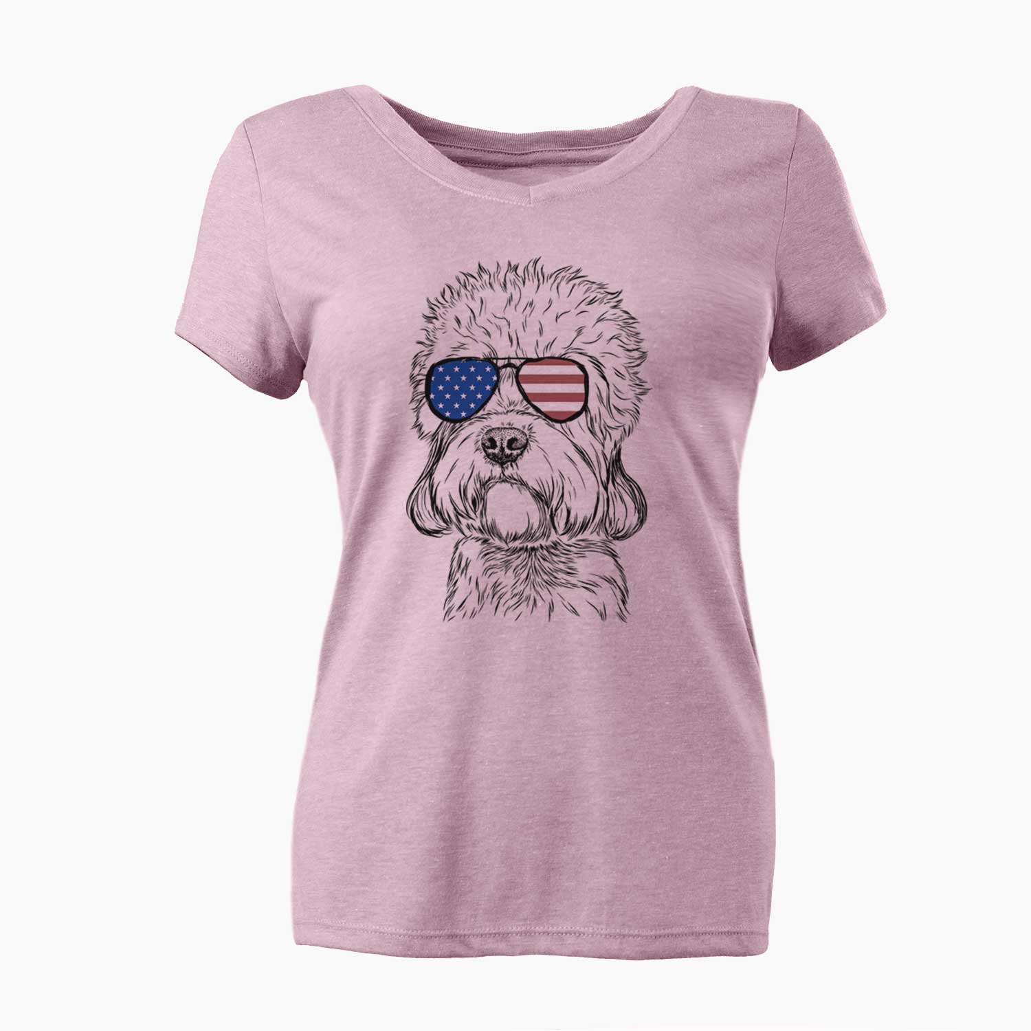 USA Sir Walter the Dandie Dinmont Terrier - Women's Perfect V-neck Shirt