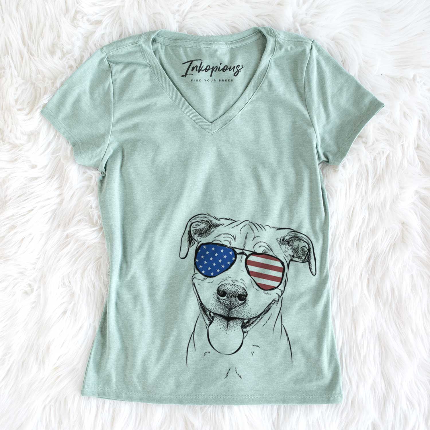 USA Skye the Pitweiler - Women's Perfect V-neck Shirt