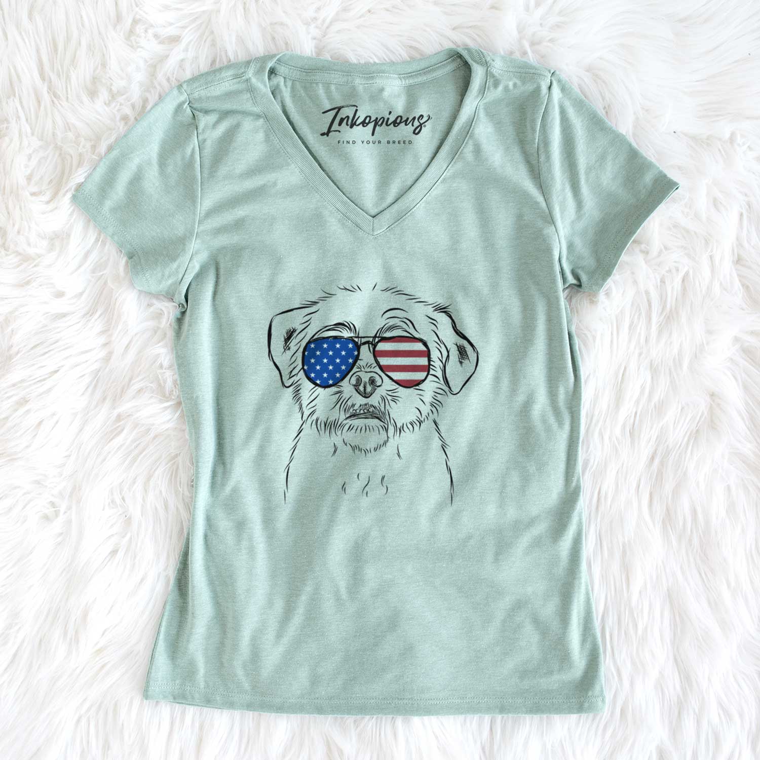 USA Smash the Shih Tzu - Women's Perfect V-neck Shirt