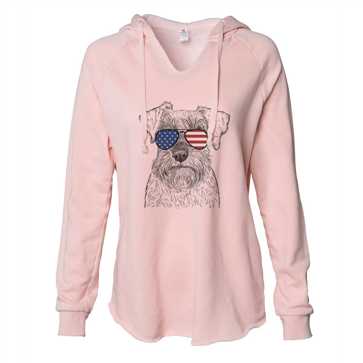USA Smokey the Miniature Schnauzer - Cali Wave Hooded Sweatshirt