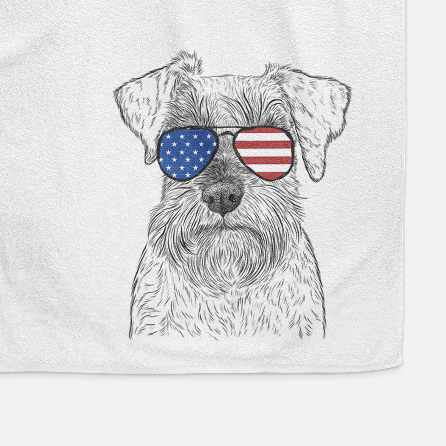 Smokey the Miniature Schnauzer Decorative Hand Towel