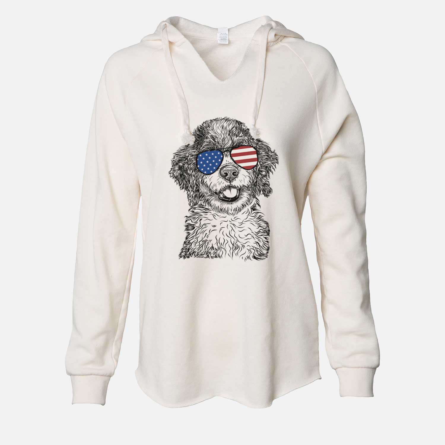 USA Smoky the Bernedoodle Puppy - Cali Wave Hooded Sweatshirt