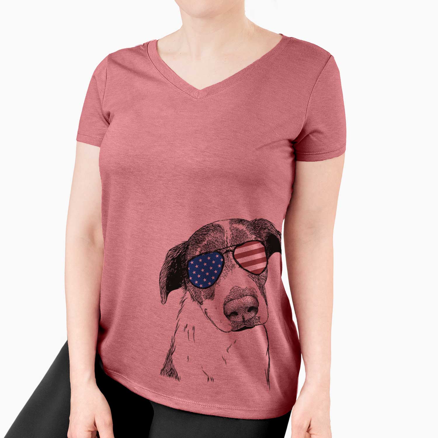 USA Sophia the Mixed Breed - Women's Perfect V-neck Shirt