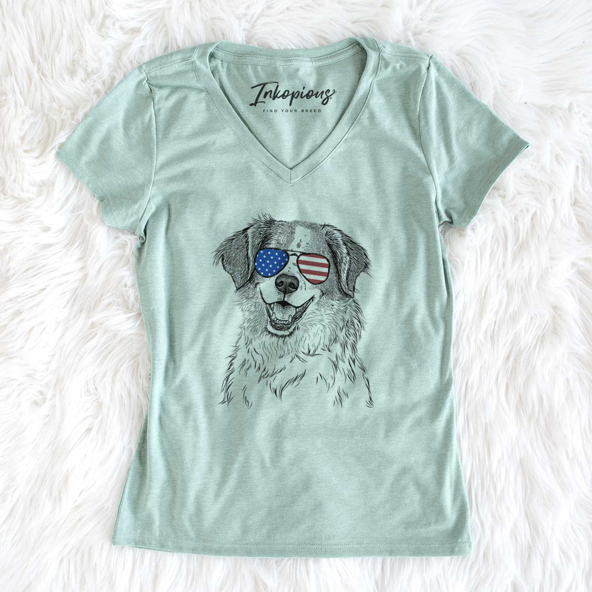 USA Sophie the Brittany Beagle Mix - Women's Perfect V-neck Shirt
