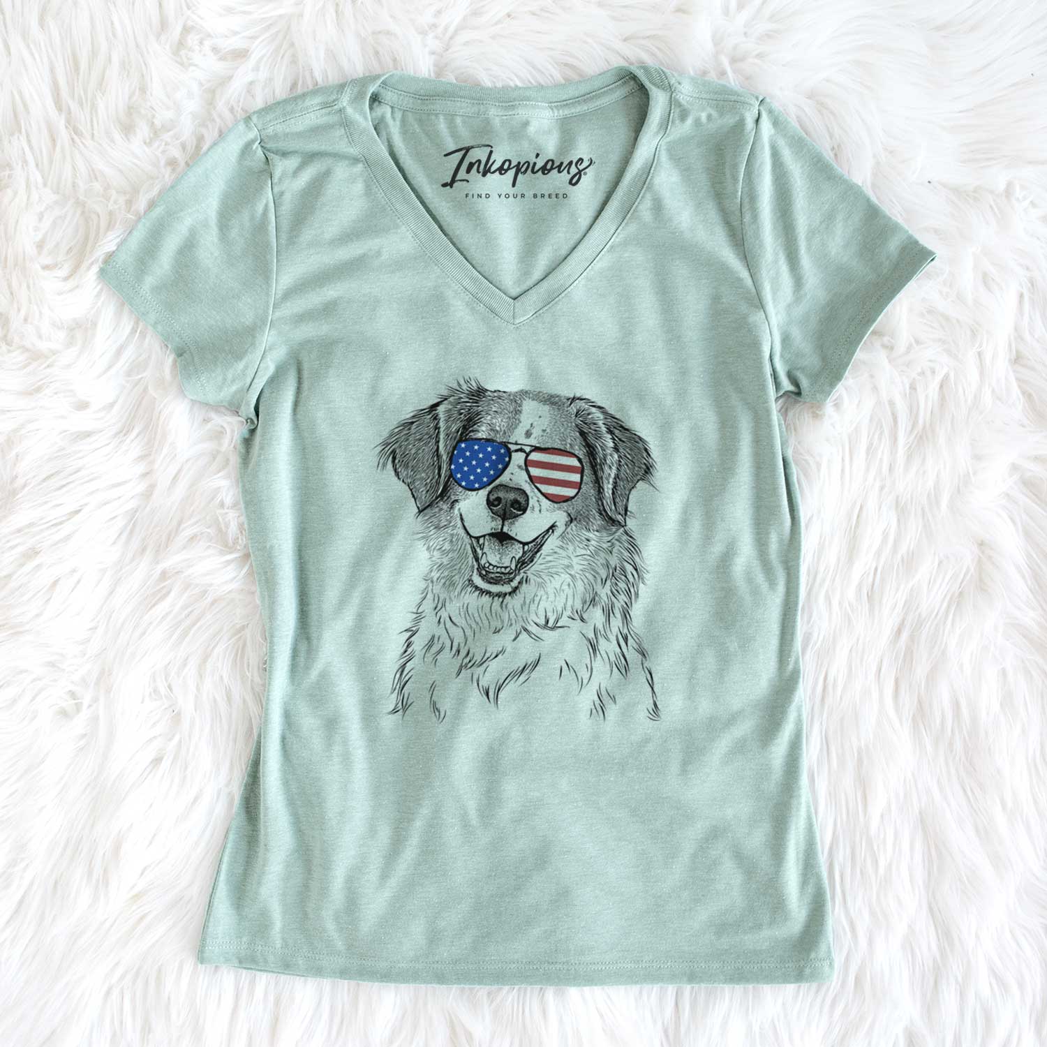 USA Sophie the Brittany Beagle Mix - Women's Perfect V-neck Shirt