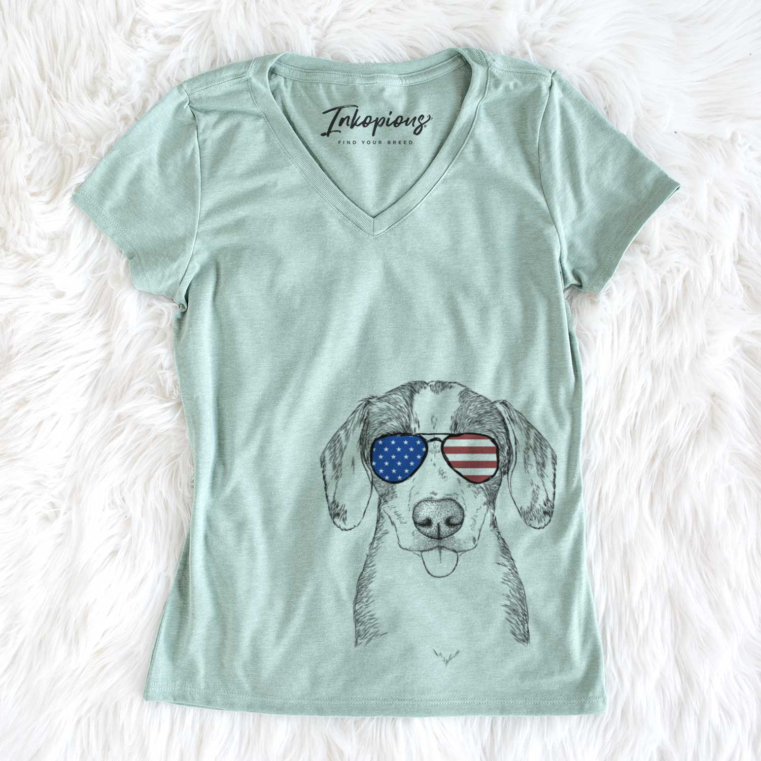 USA SophiePea the Mixed Breed - Women's Perfect V-neck Shirt