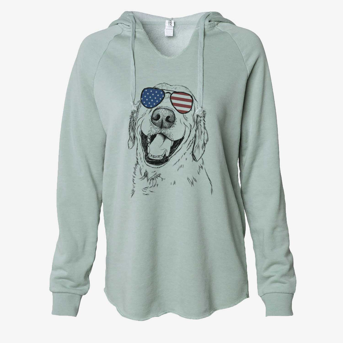 USA Spanky the Golden Retriever - Cali Wave Hooded Sweatshirt