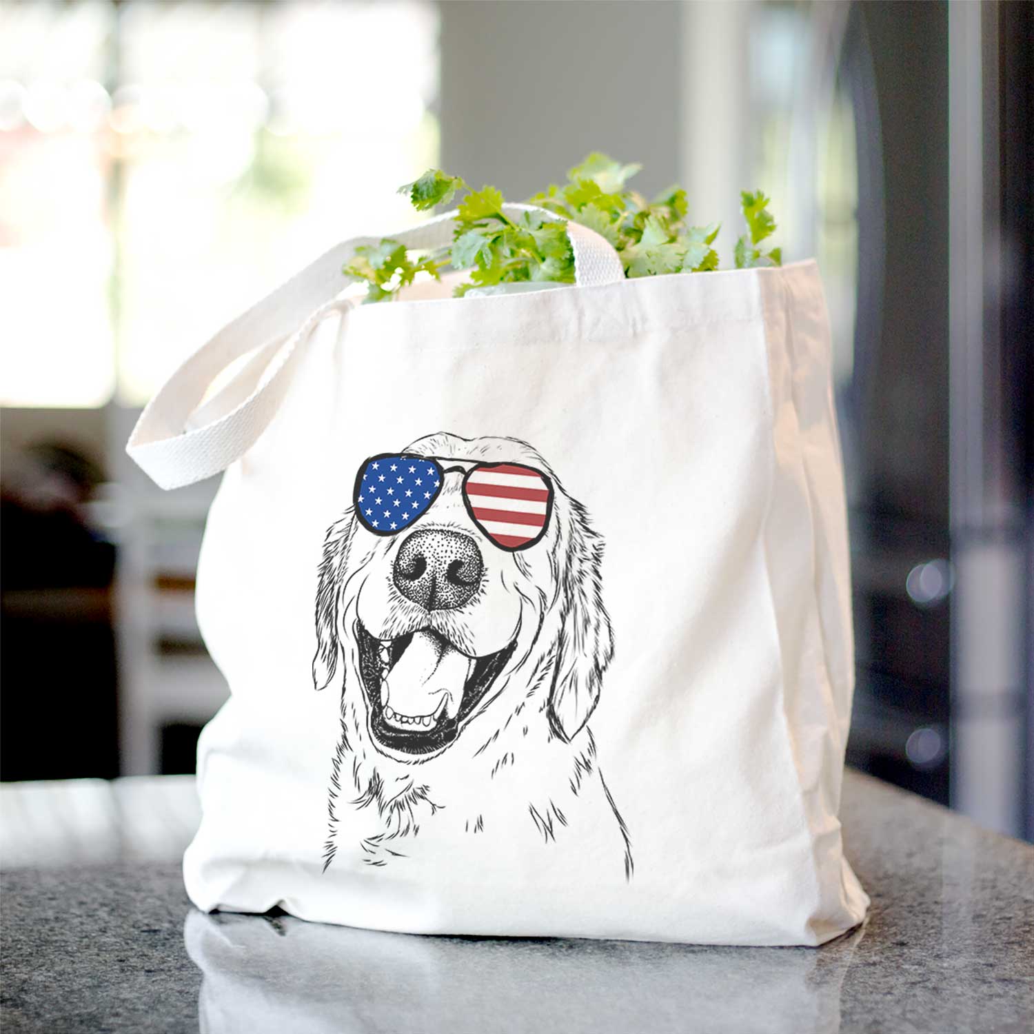 Spanky the Golden Retriever - Tote Bag