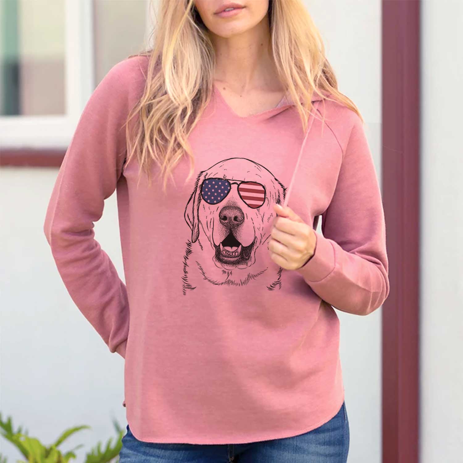 USA Sparks the Labrador Retriever - Cali Wave Hooded Sweatshirt