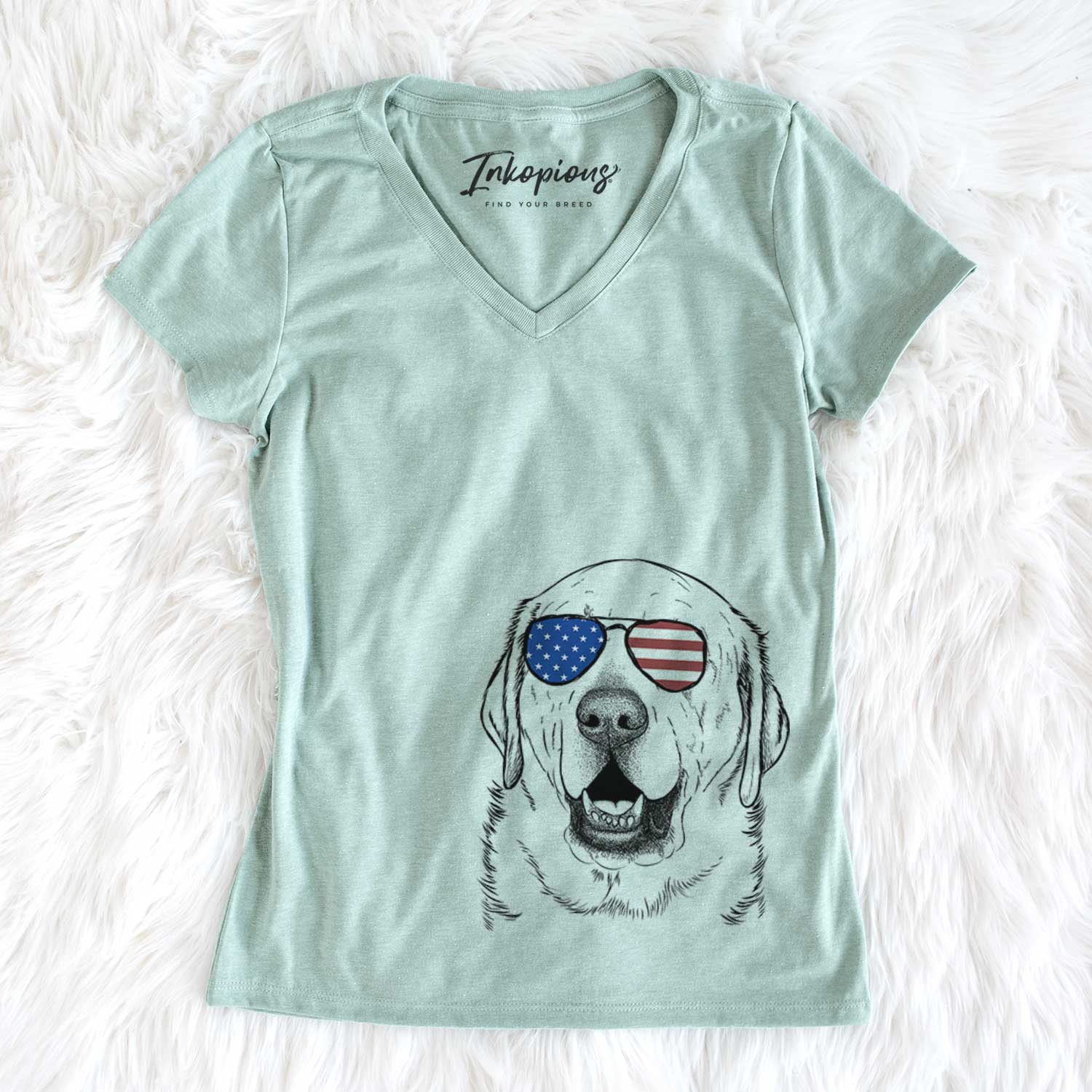 USA Sparks the Labrador Retriever - Women's Perfect V-neck Shirt