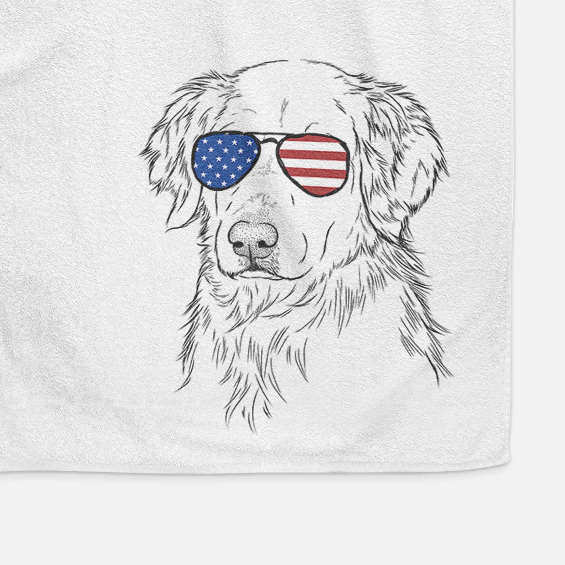 Spencer the Golden Retriever Decorative Hand Towel