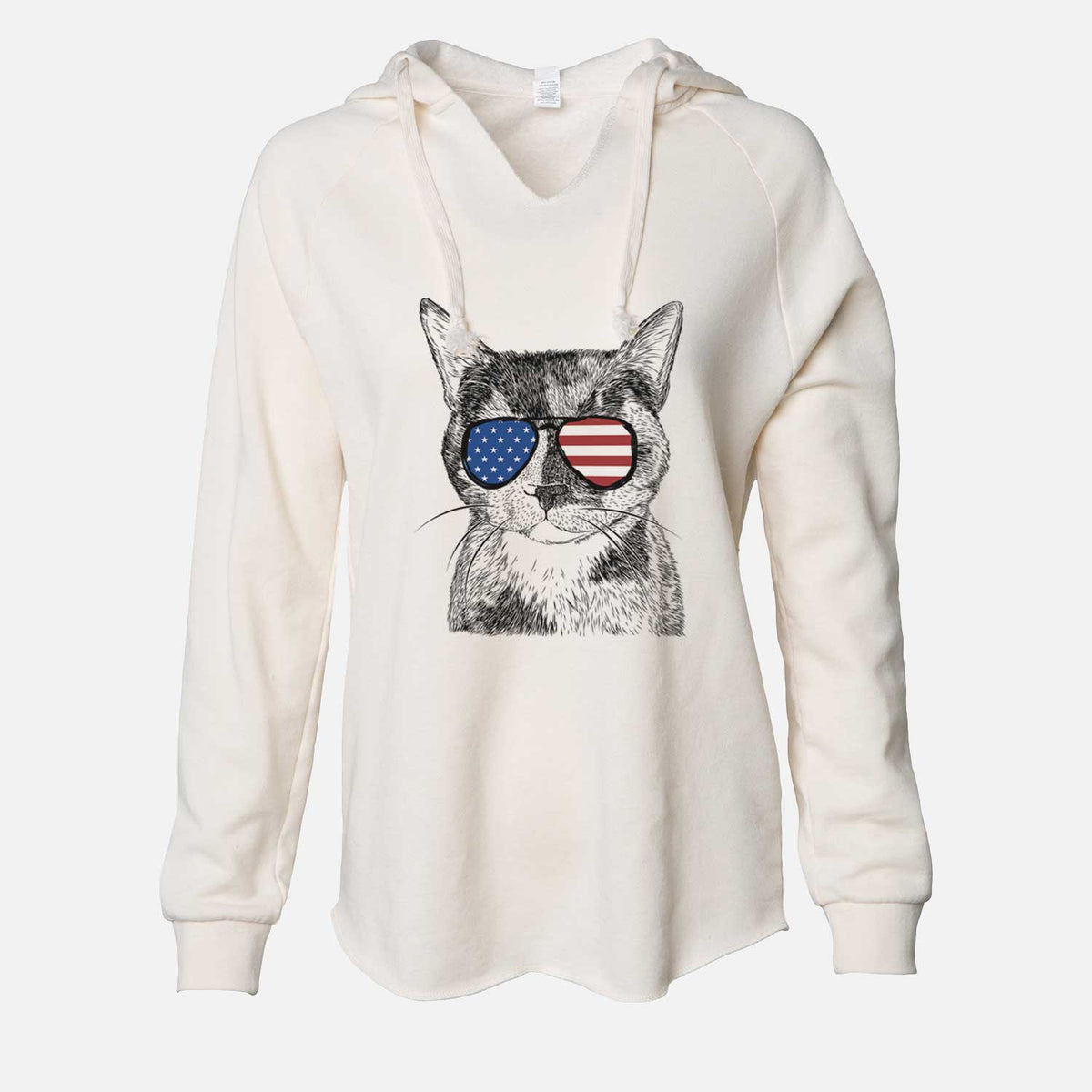 USA Spooky Kitty the Tortoiseshell Cat - Cali Wave Hooded Sweatshirt