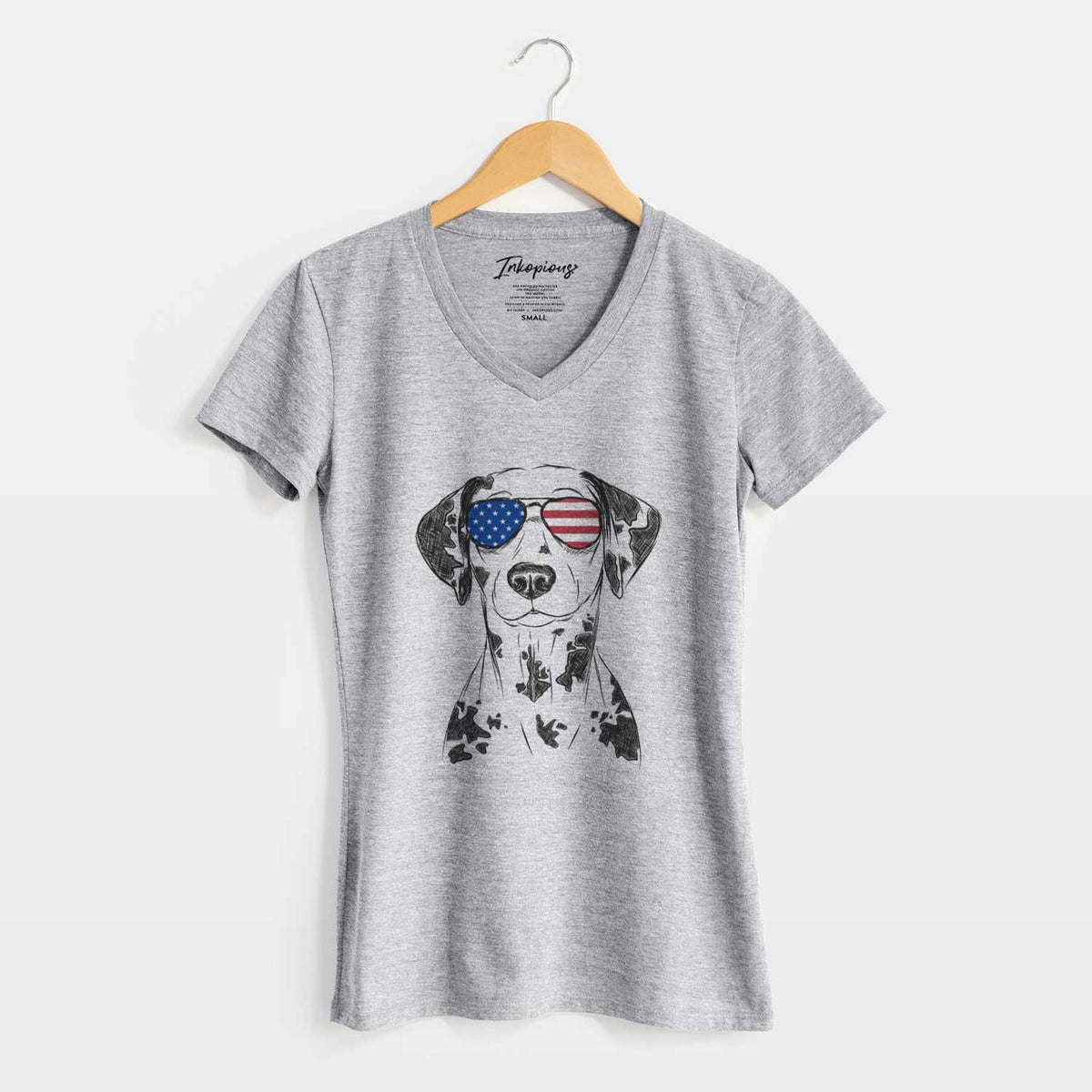 USA Spot the Dalmatian - Women&#39;s Perfect V-neck Shirt