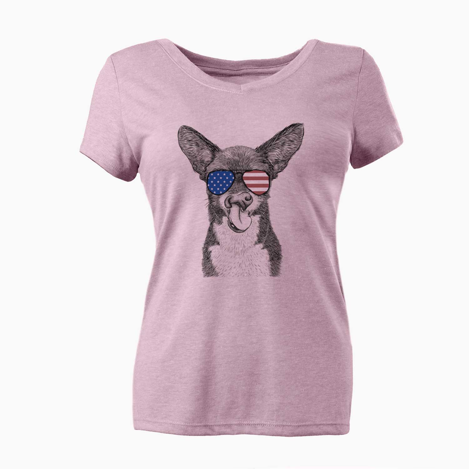 USA Sprout the Chihuahua Mix - Women's Perfect V-neck Shirt