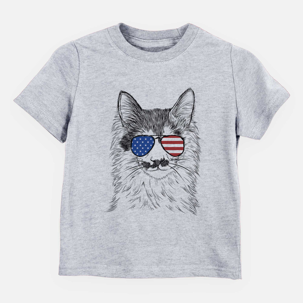 USA Stache the Longhaired Mustard Cat - Kids/Youth/Toddler Shirt