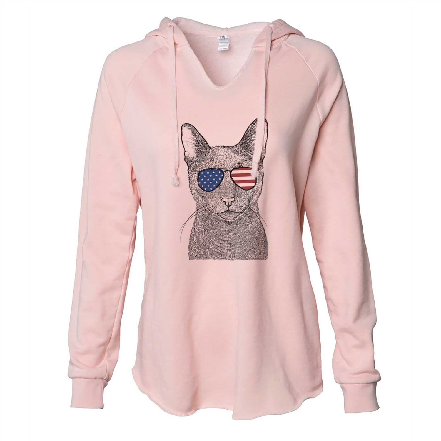 USA Stanley the Russian Blue Cat - Cali Wave Hooded Sweatshirt