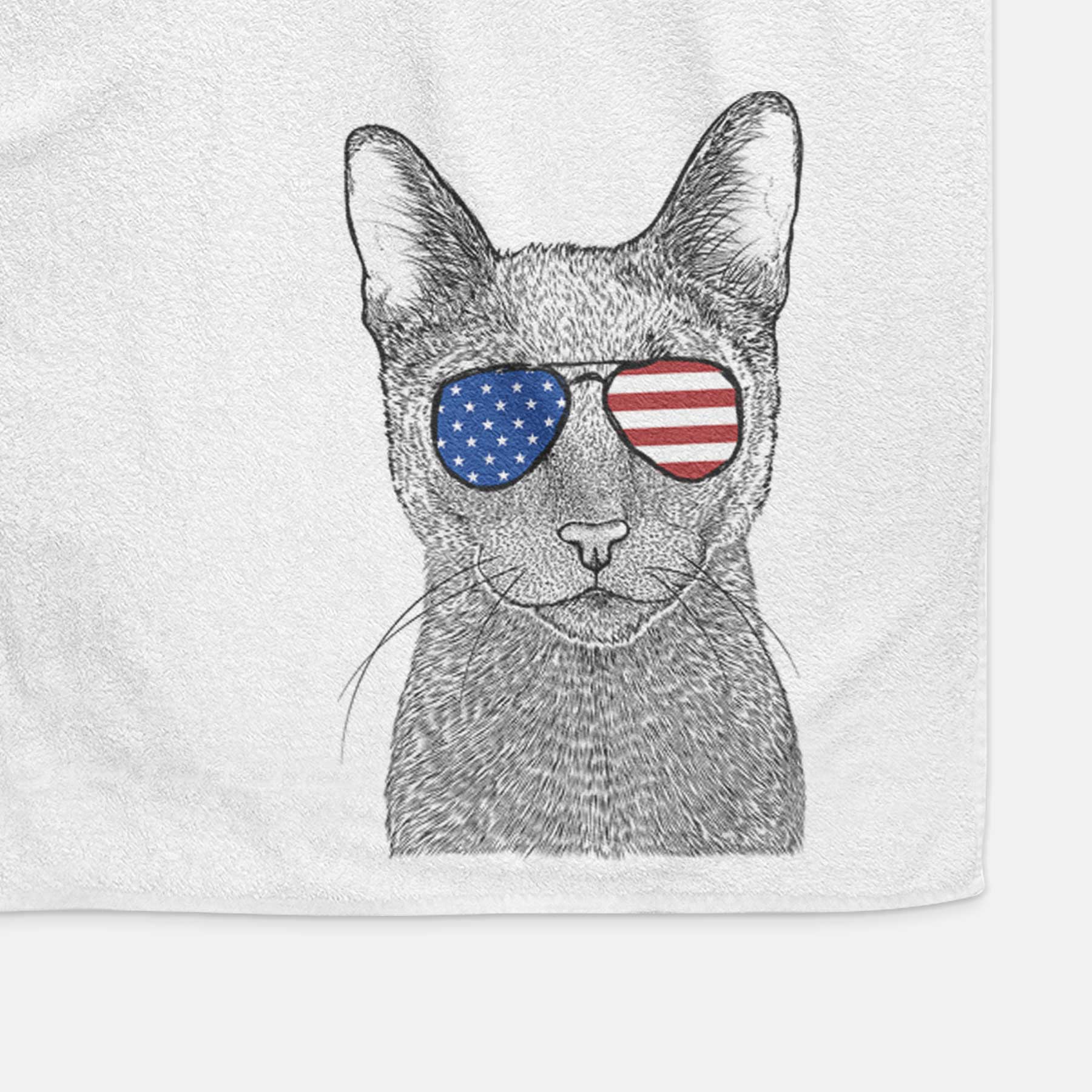 Stanley the Russian Blue Cat Decorative Hand Towel