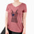 USA Stanley the Russian Blue Cat - Women's Perfect V-neck Shirt