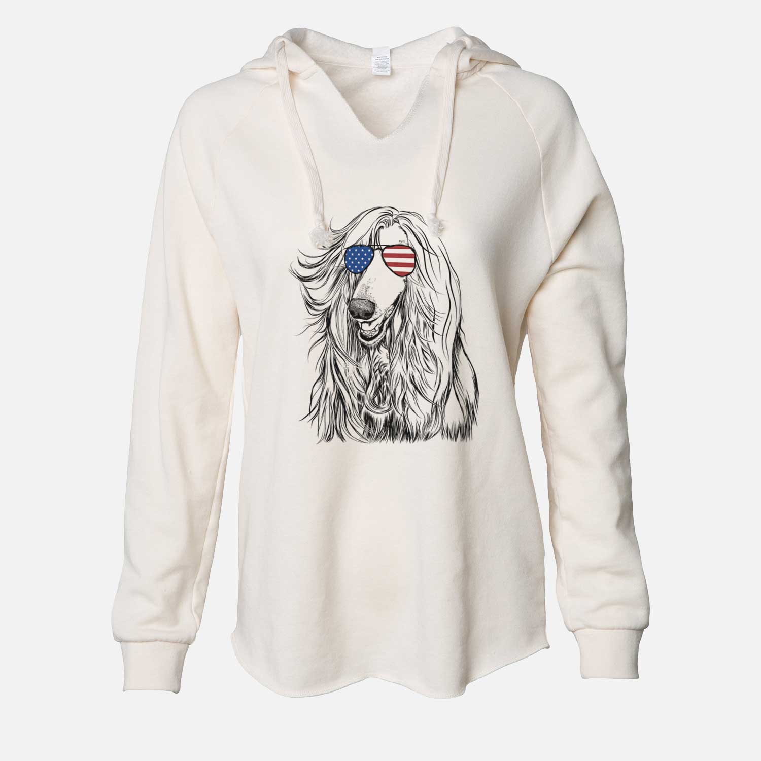 USA Sterling the Afghan Hound - Cali Wave Hooded Sweatshirt