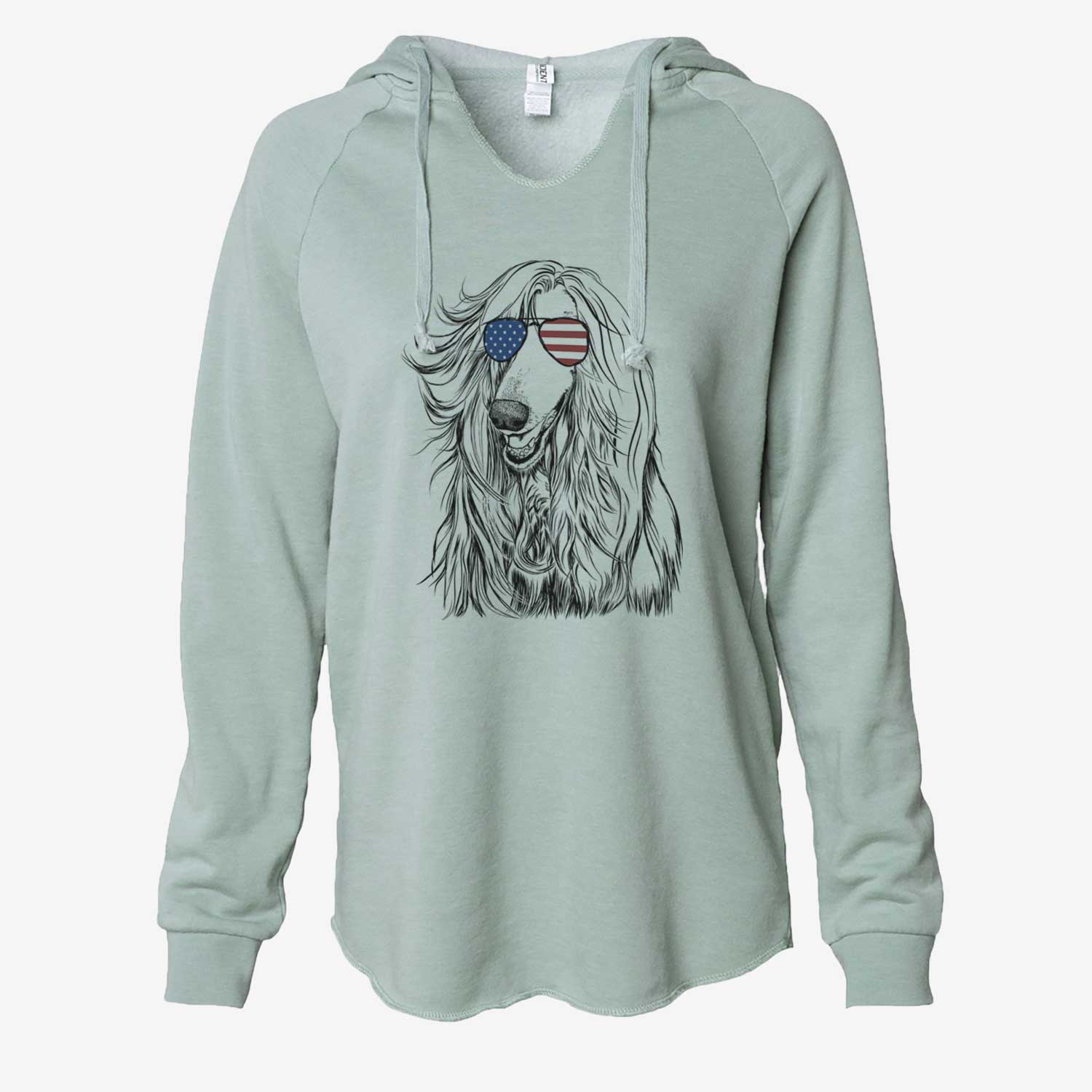 USA Sterling the Afghan Hound - Cali Wave Hooded Sweatshirt