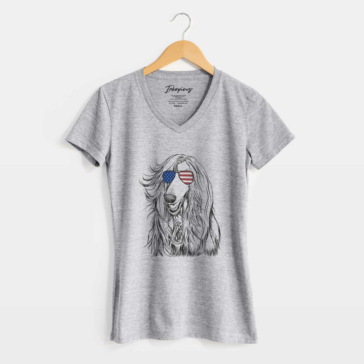 USA Sterling the Afghan Hound - Women&#39;s Perfect V-neck Shirt