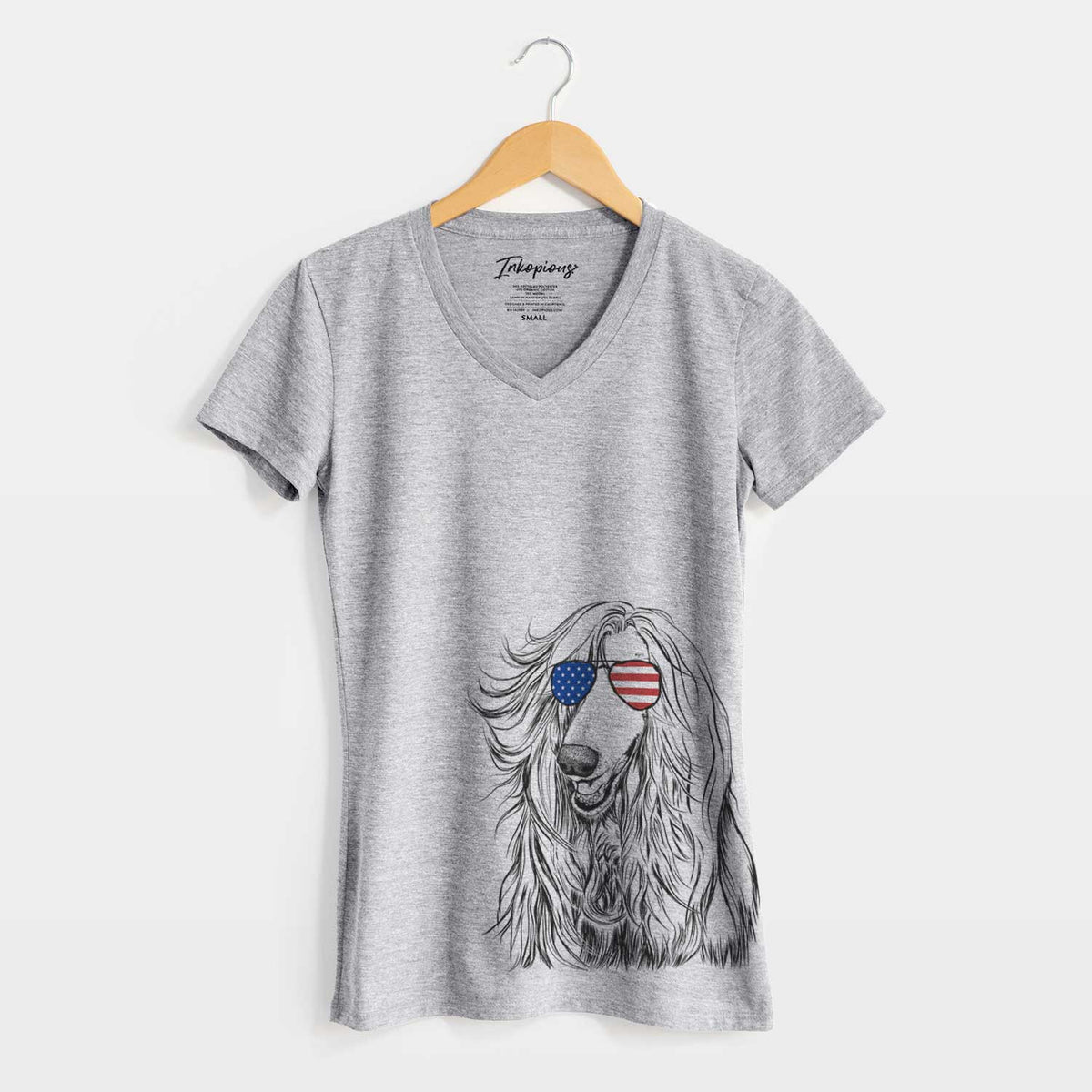 USA Sterling the Afghan Hound - Women's Perfect V-neck Shirt