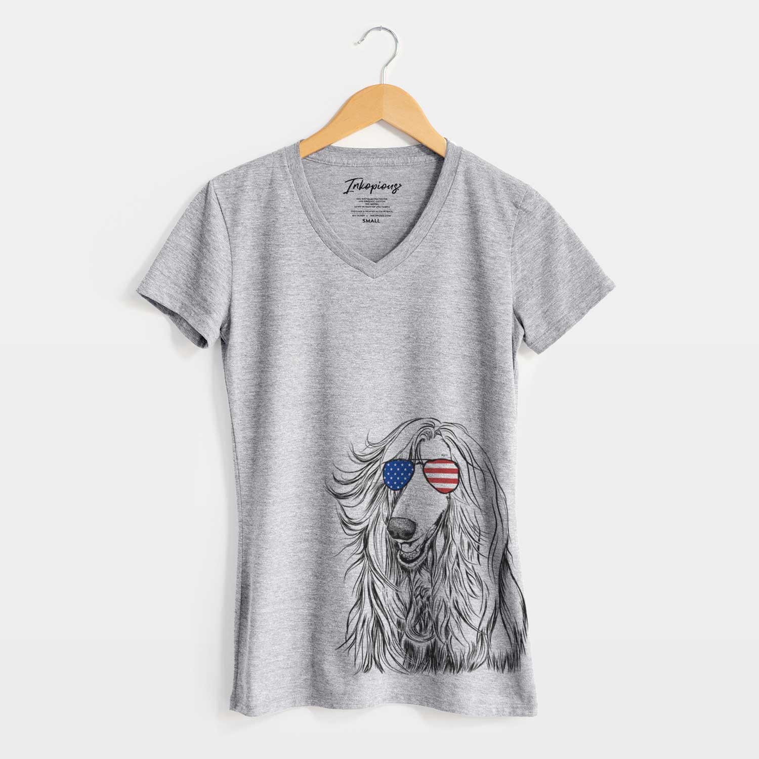 USA Sterling the Afghan Hound - Women's Perfect V-neck Shirt