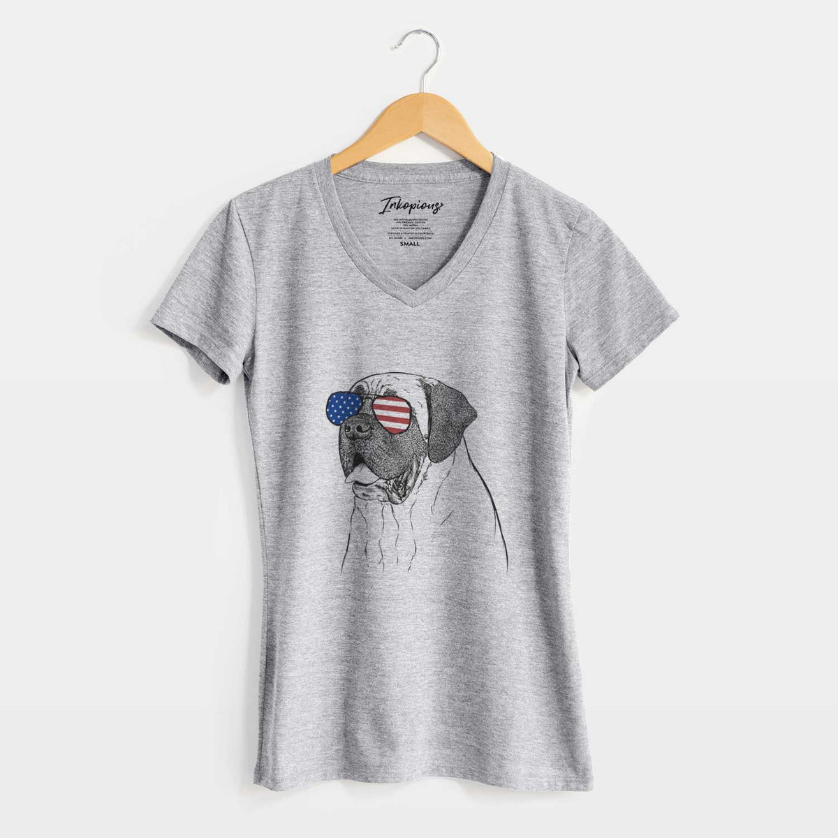 USA Sterling the English Mastiff - Women&#39;s Perfect V-neck Shirt