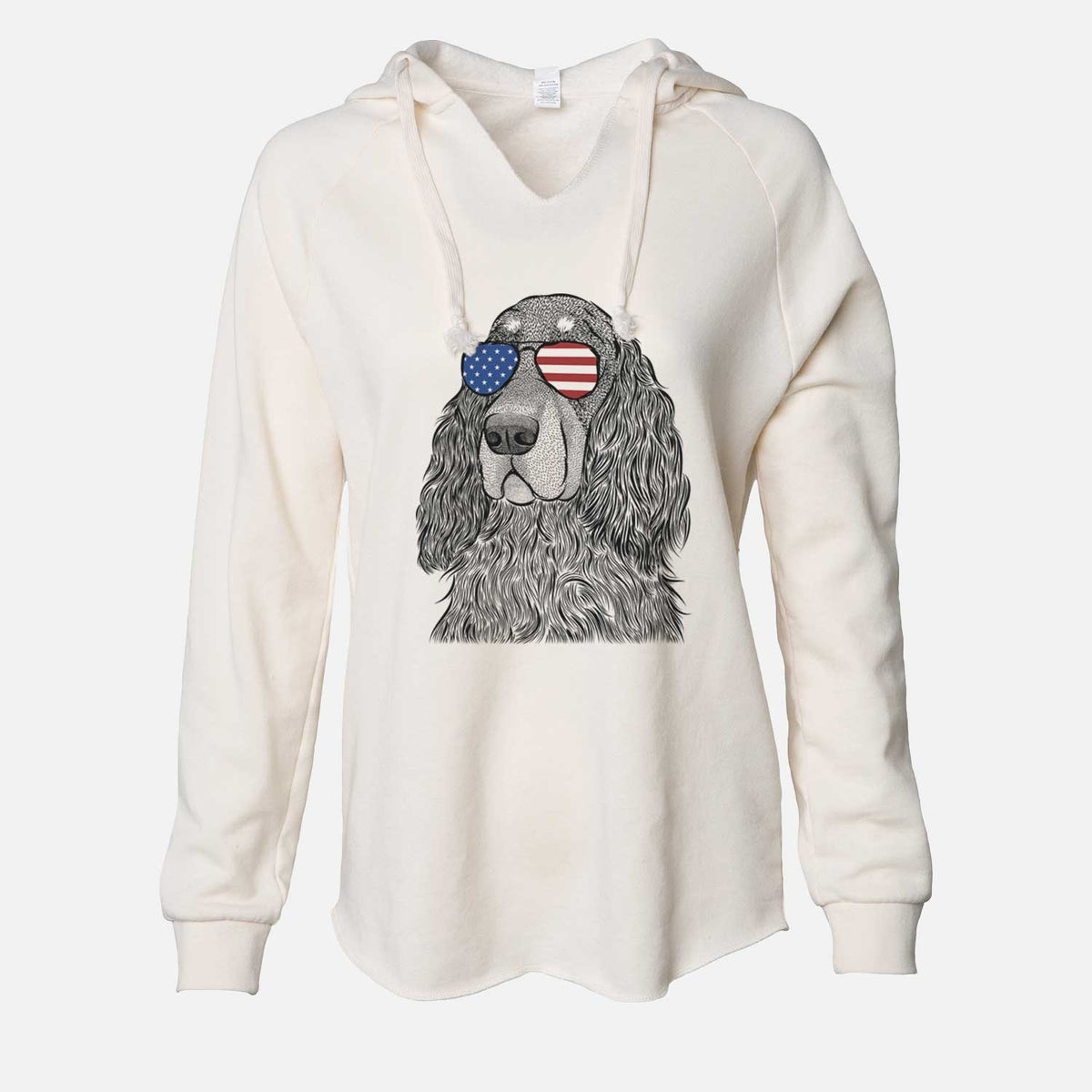 USA Stormy the Gordon Setter - Cali Wave Hooded Sweatshirt