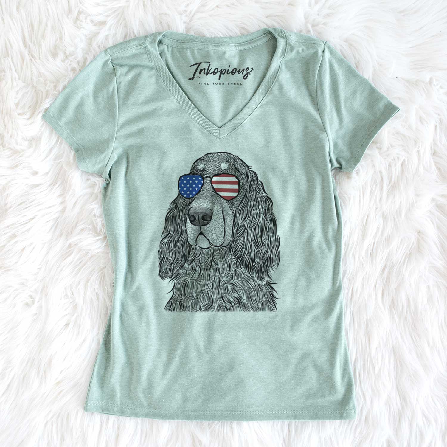 USA Stormy the Gordon Setter - Women's Perfect V-neck Shirt