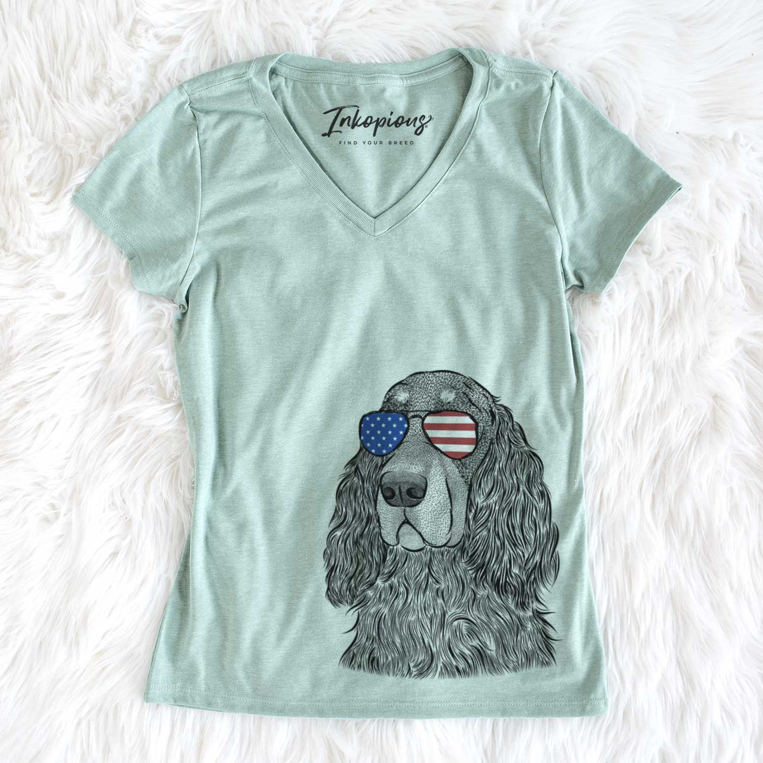 USA Stormy the Gordon Setter - Women's Perfect V-neck Shirt