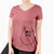 USA Stuart the Longhaired Chihuahua - Women's Perfect V-neck Shirt