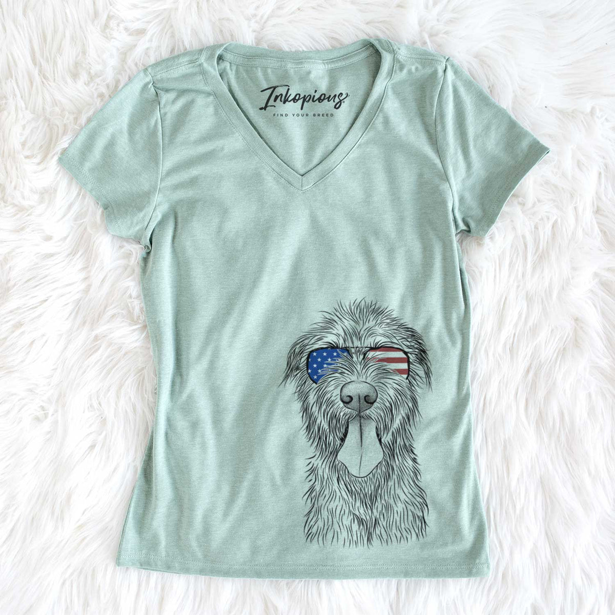 USA Sullivan the Irish Wolfhound - Women's Perfect V-neck Shirt