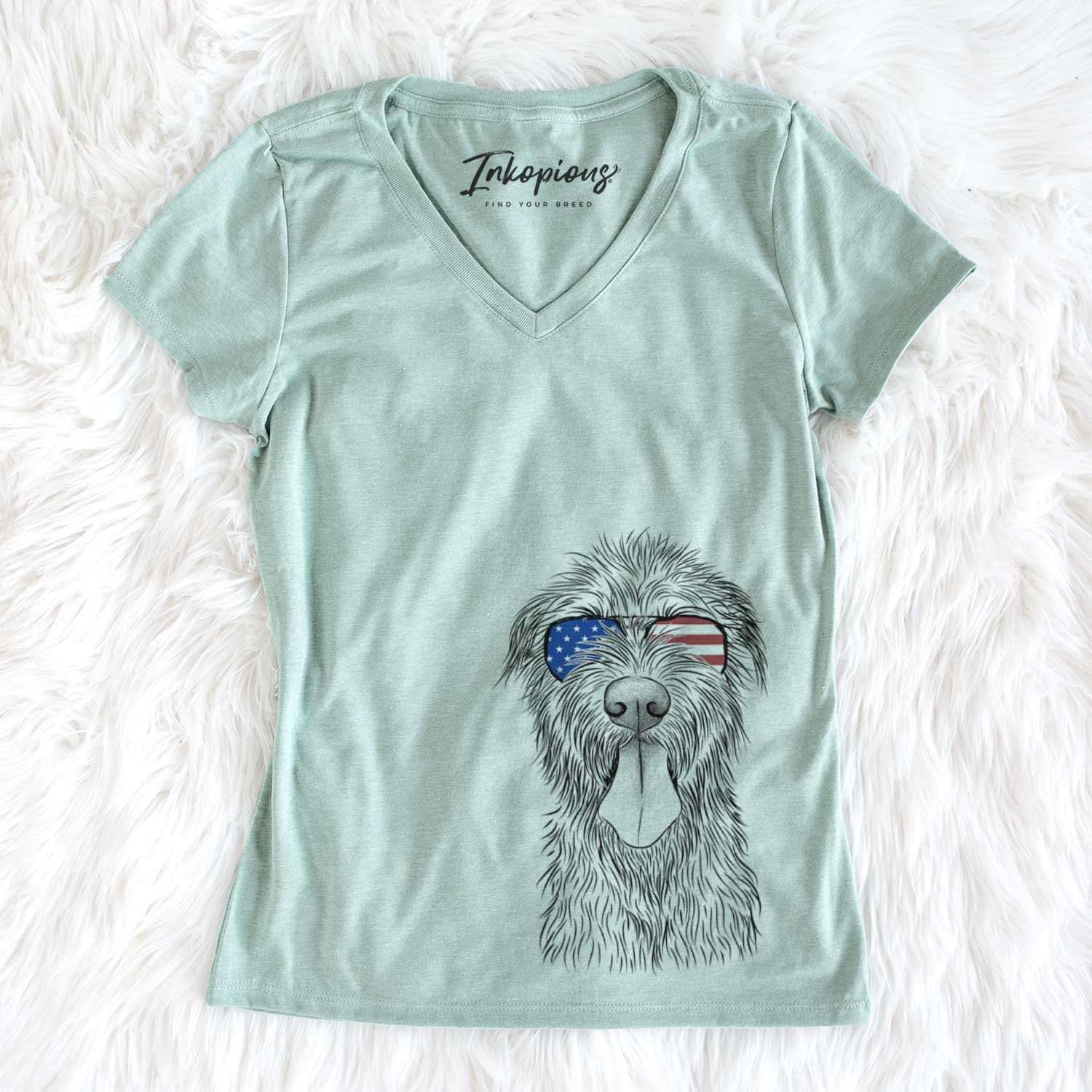 USA Sullivan the Irish Wolfhound - Women's Perfect V-neck Shirt