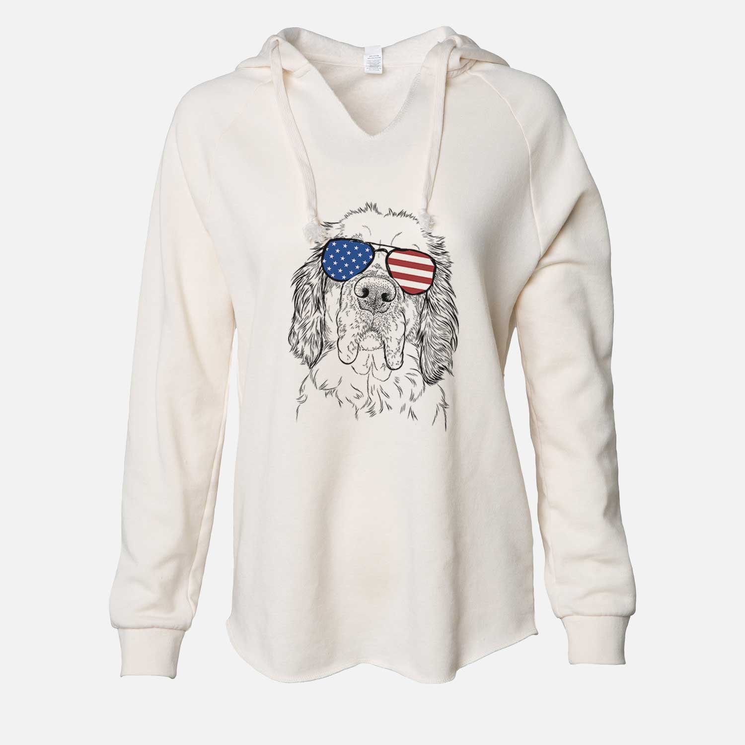 USA Sully the Clumber Spaniel - Cali Wave Hooded Sweatshirt