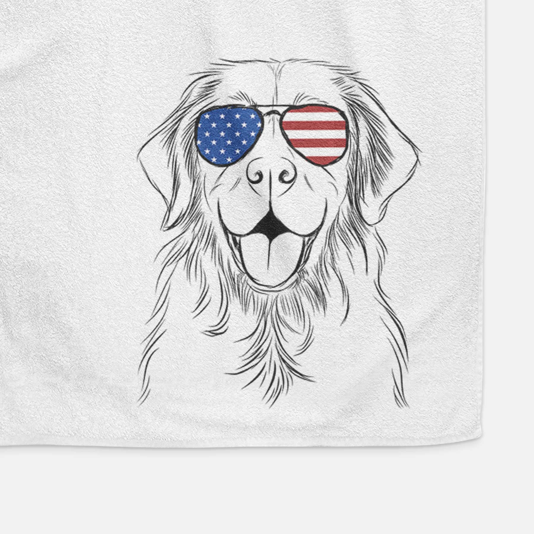 Sunny the Golden Retriever Decorative Hand Towel