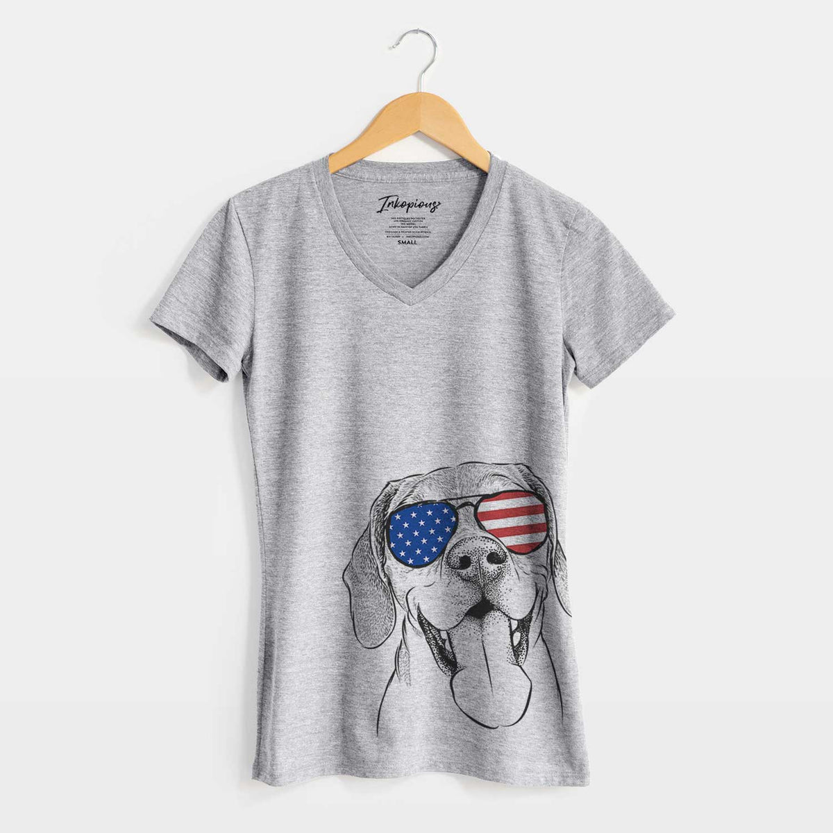 USA Sunny the Beagle - Women's Perfect V-neck Shirt