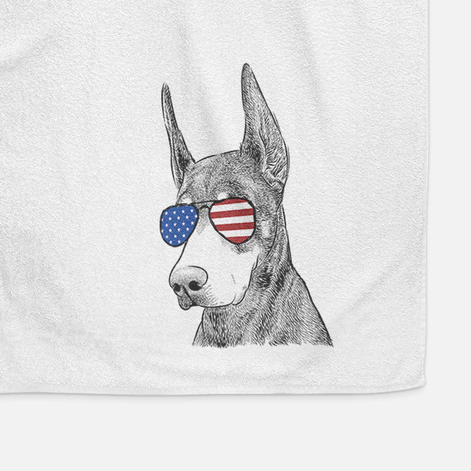 Sunny the Doberman Pinscher Decorative Hand Towel