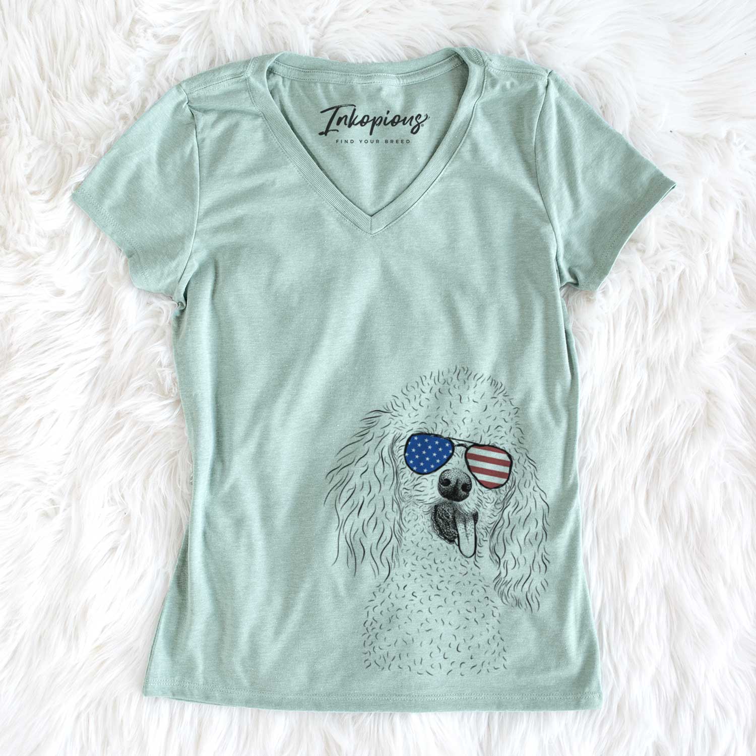 USA Super Joey the Toy Poodle - Women's Perfect V-neck Shirt