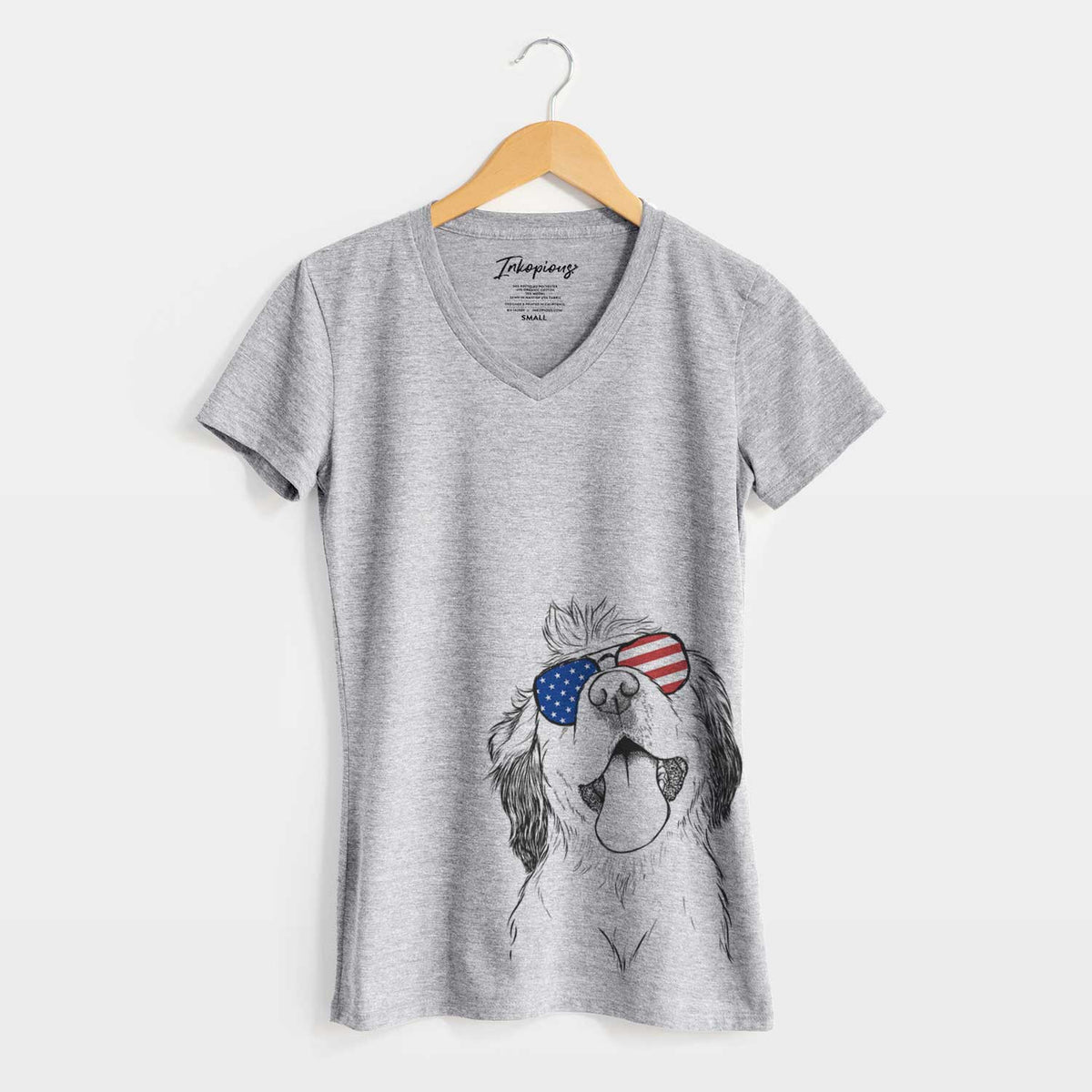 USA Sven the Double Merle Spaniel Aussie Mix - Women's Perfect V-neck Shirt