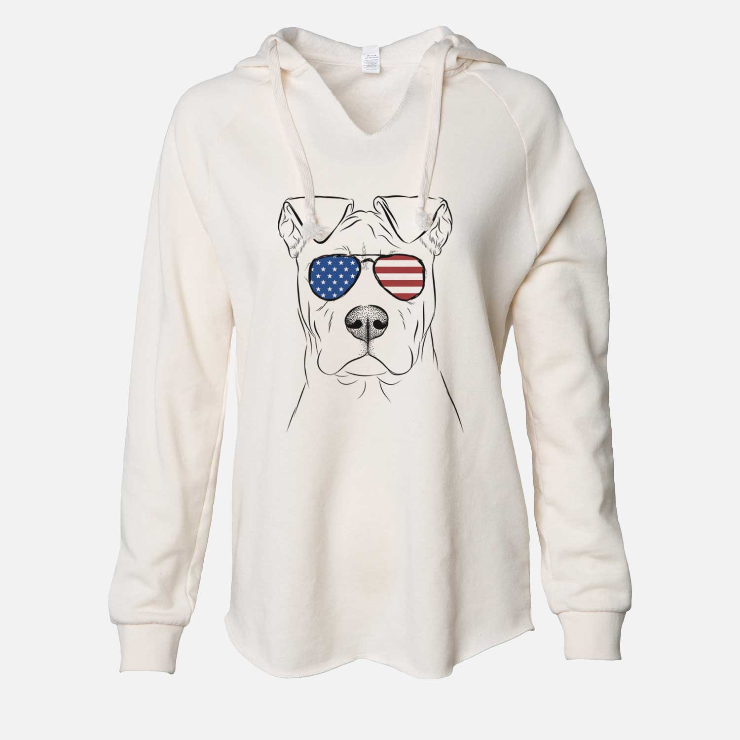 USA Sweet Finn the Mixed Breed - Cali Wave Hooded Sweatshirt