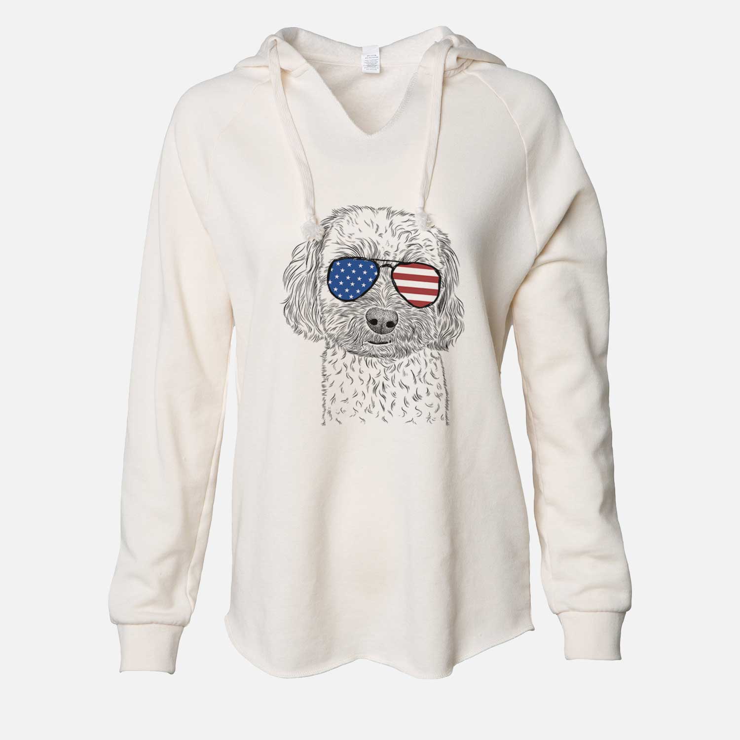 USA Sweet George the Mixed Breed - Cali Wave Hooded Sweatshirt