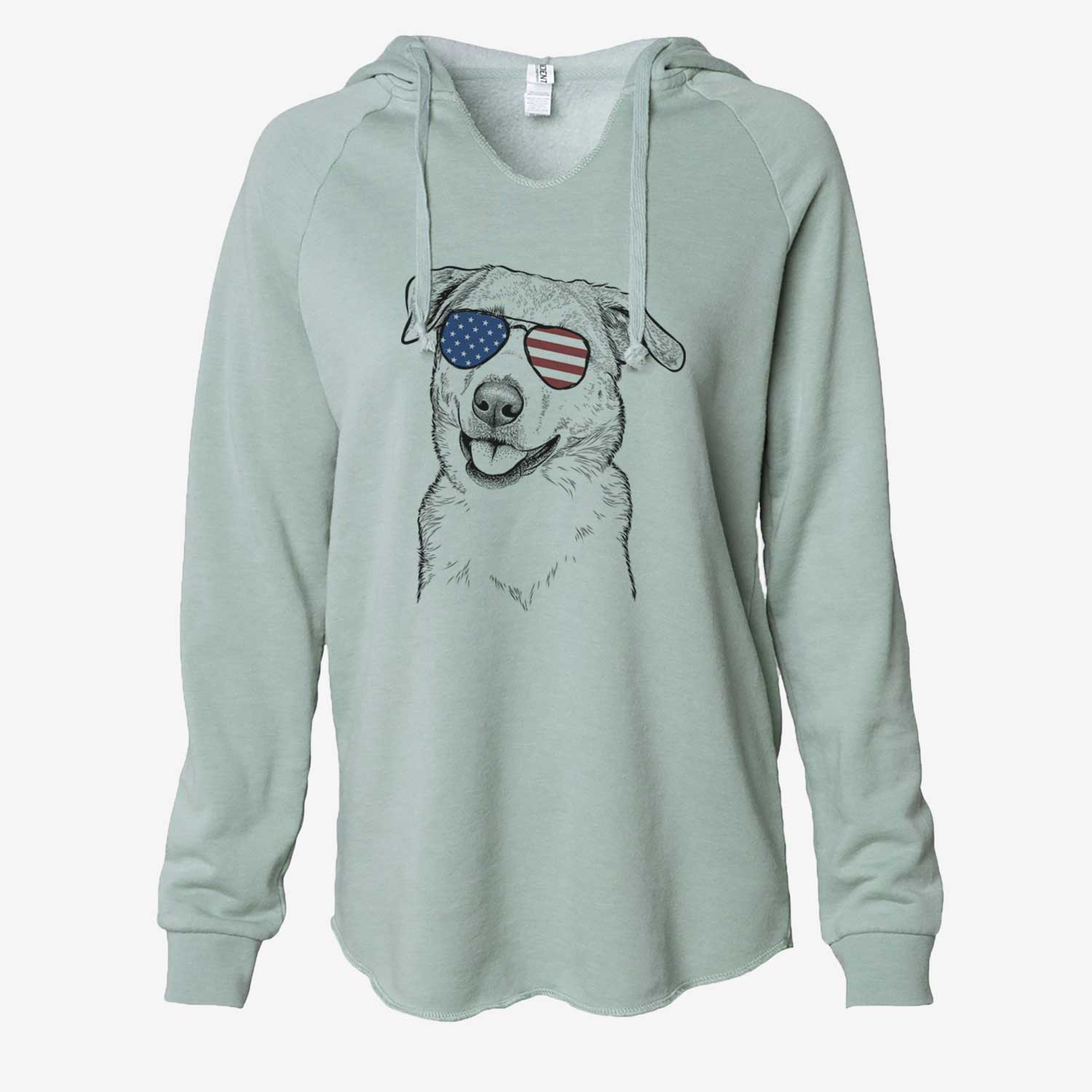 USA Sydney the Great Pyrenees Australian Shepherd Mix - Cali Wave Hooded Sweatshirt