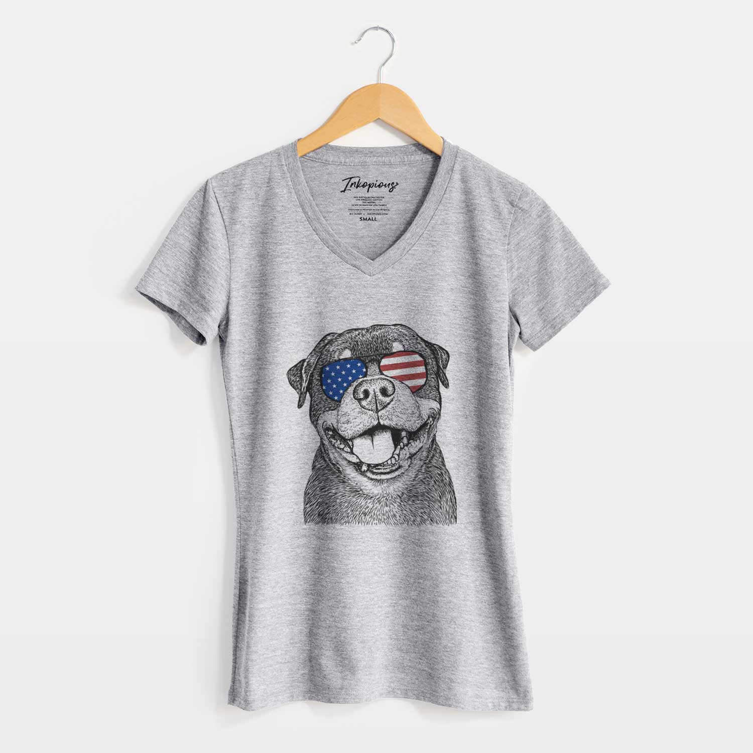 USA Talos the Rottweiler - Women's Perfect V-neck Shirt