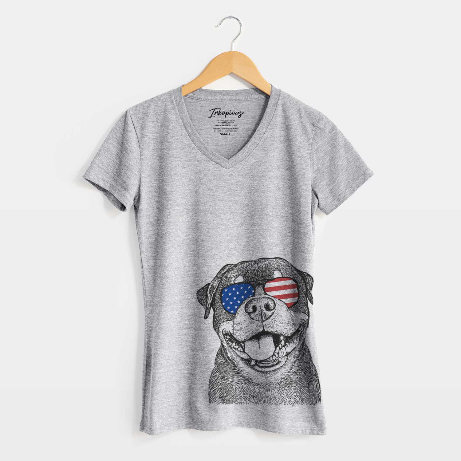 USA Talos the Rottweiler - Women's Perfect V-neck Shirt