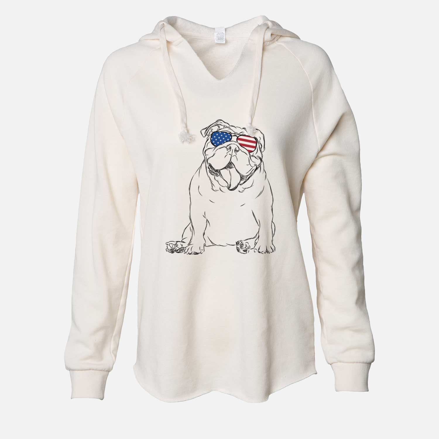 USA Tank the English Bulldog - Cali Wave Hooded Sweatshirt