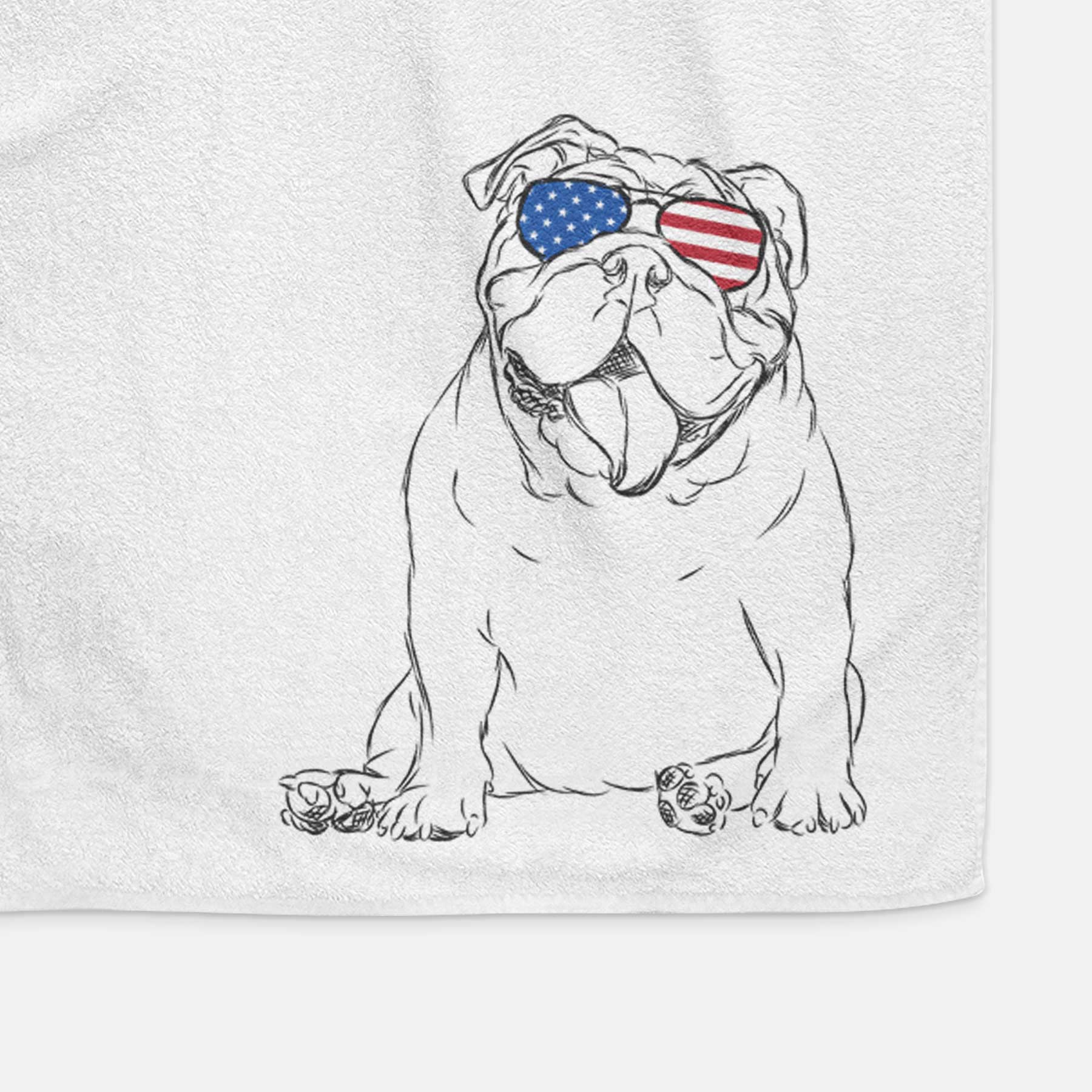 Tank the English Bulldog Decorative Hand Towel