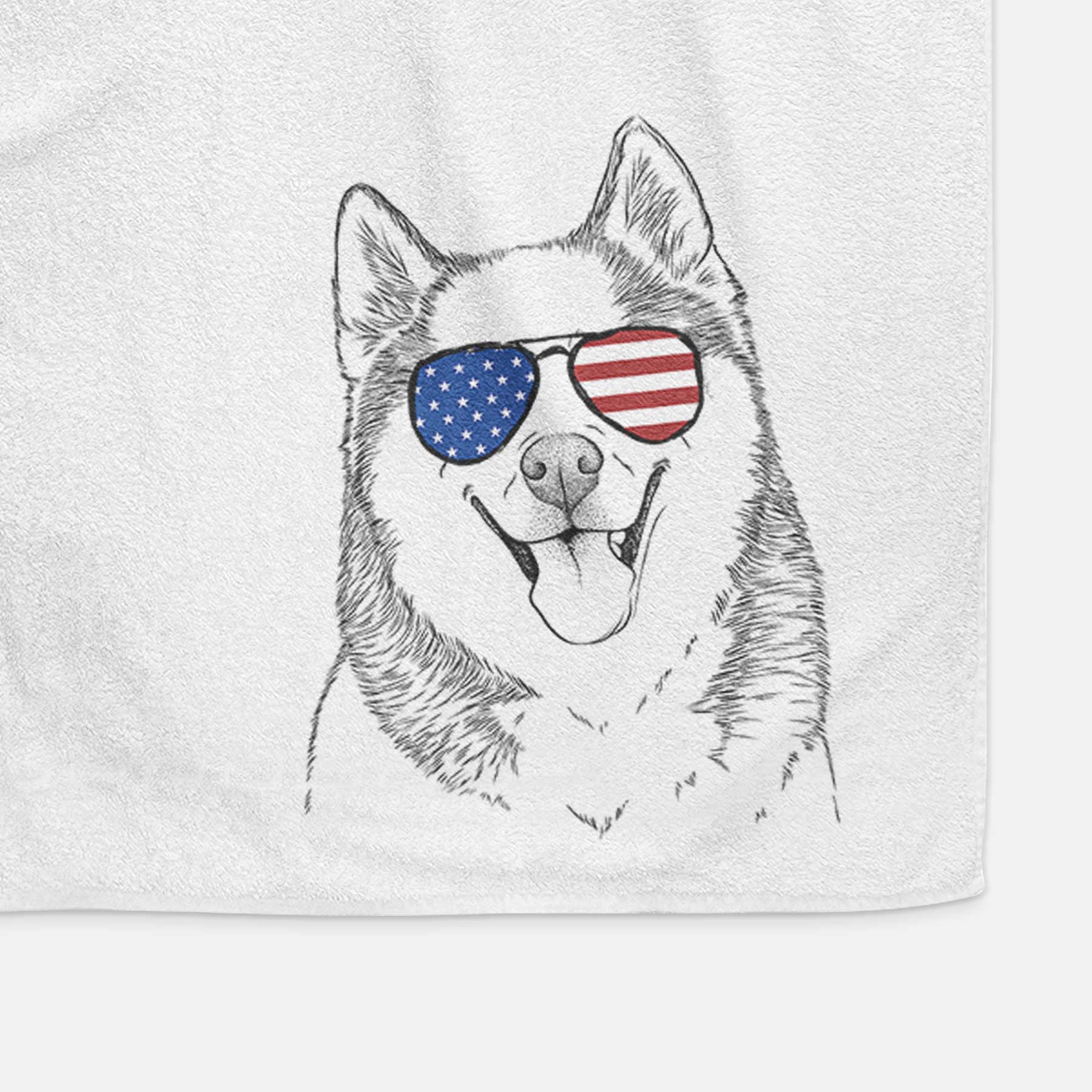 Teak the Siberian Husky Decorative Hand Towel